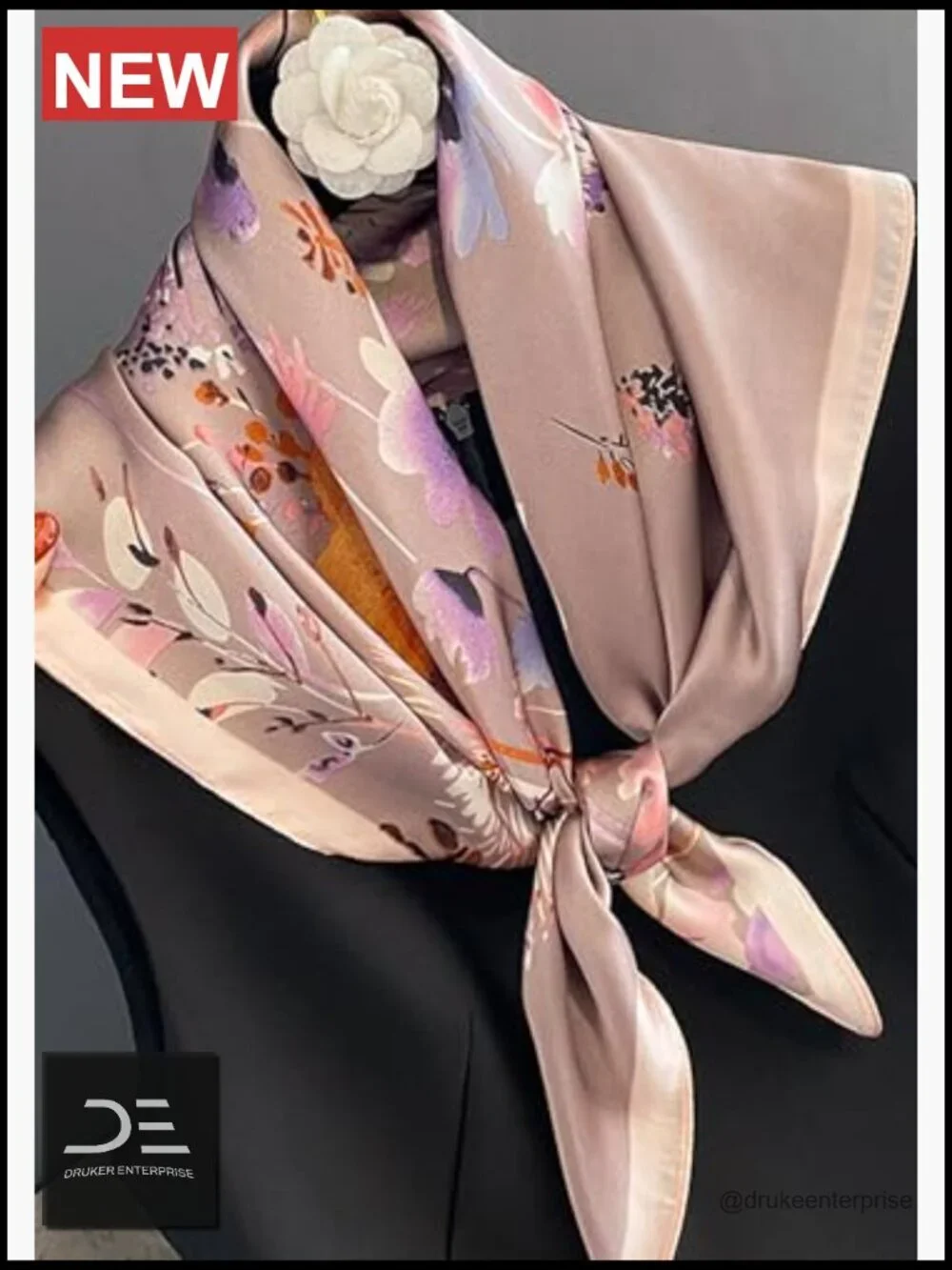 Satin Scarves for Women Square Silk Feeling Head Wrap Bandana 27.5